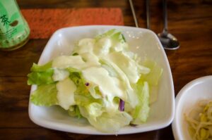Fresh iceberg lettuce salad