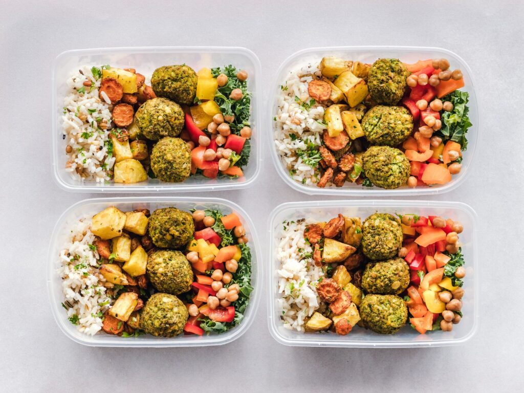 Healthy protein-rich meal with vegetables on a plate